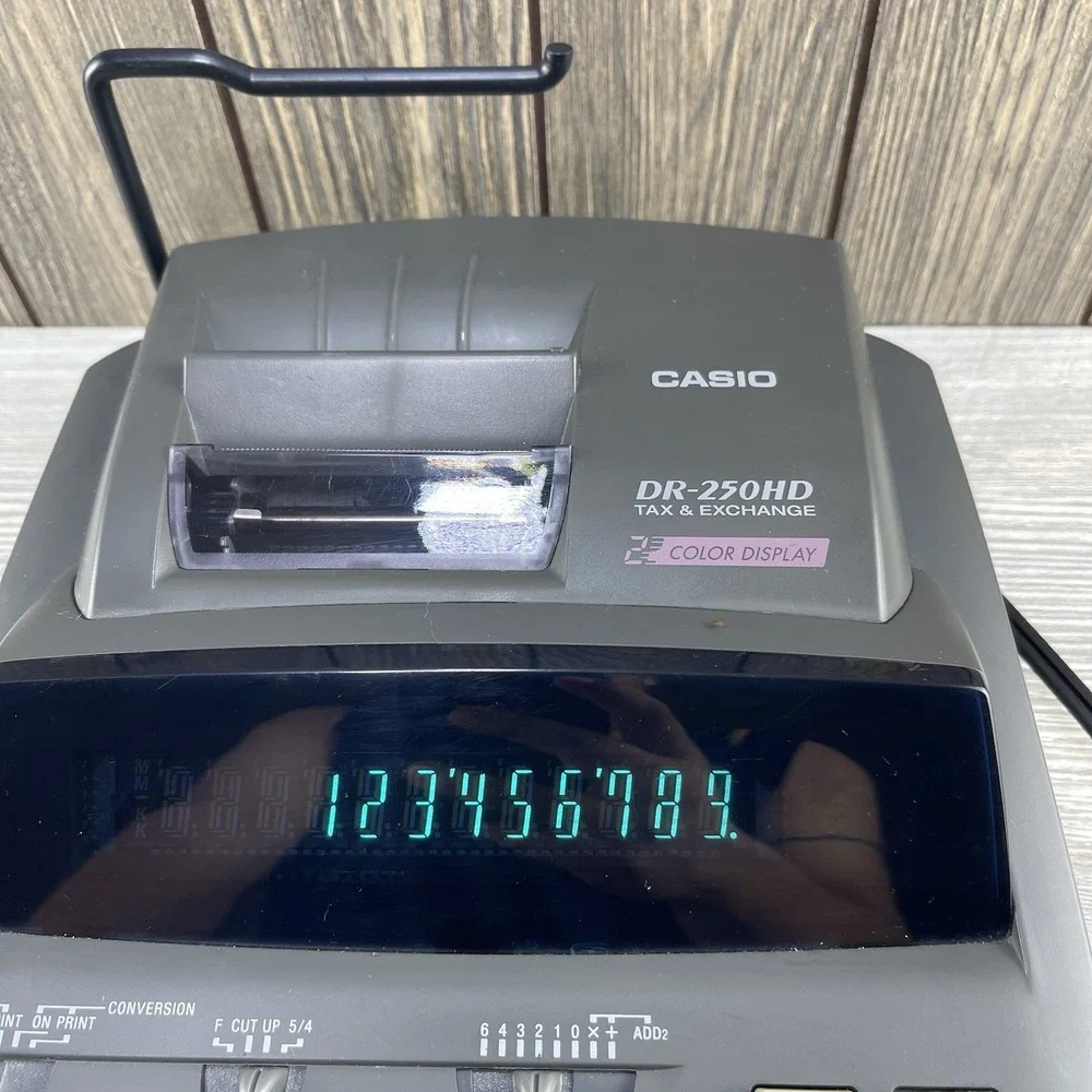 Casio DR-250HD Electronic 2 Color Printing Calculator Tax & Exchange